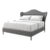 Transitional Style Upholstered Queen Bed - Sea Smoke For Sale