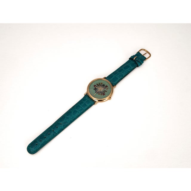 Aqua Vintage Swiss Women's Wristwatch by Laura Biagiotti, 1990s For Sale - Image 8 of 18
