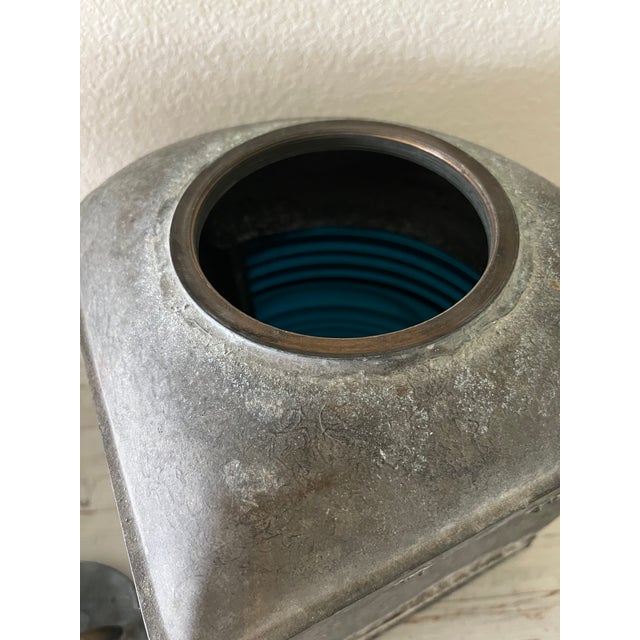 Set of 2 Galvanized Steel Perko Ships Lanterns For Sale - Image 10 of 17