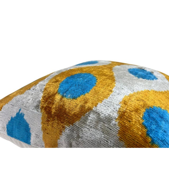 Velvet Silk Cushion Cover with Evil Eye Design, 2000s For Sale - Image 10 of 11