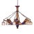 Early 20th Century French Painted Chestnut Six-Light Chandelier From Brittany For Sale
