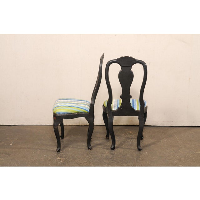 French Country French Country Pair Painted Chairs, 19th C. For Sale - Image 3 of 11