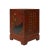 Distressed Brick Red Flowers Graphic Rhombus Shape Wood Holder For Sale - Image 9 of 9