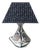 Vintage Cubist Ceramic Table Lamp with Hand-Painted Face & New Lampshade, Spain For Sale