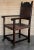 19th Spanish Carved Walnut Armchair with New Black Leather and Solomonic Columns, 1890s For Sale - Image 6 of 12