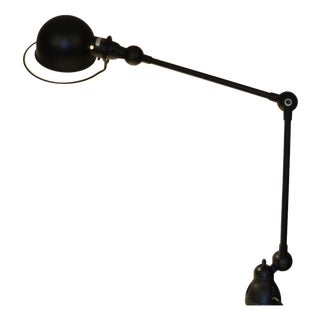 Vintage French Table Clamp Lamp in Black Metal, 1950s For Sale