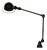 Vintage French Table Clamp Lamp in Black Metal, 1950s For Sale