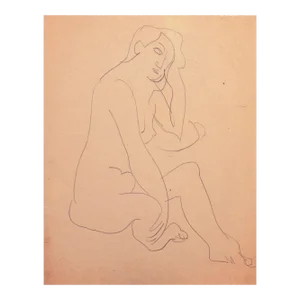 'Seated Nude' by Victor Di Gesu, Paris, Louvre, Salon D'Automne, Académie Chaumière, San Francisco Art Association, Los Angeles County Museum of Art
