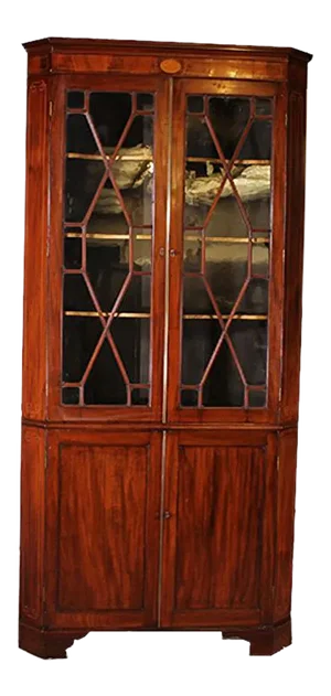 Georgian Corner Cabinet in Mahogany, 18th Century
