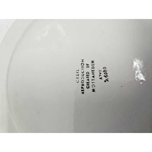 French Mottahedeh Creil Reproduction Black and White Transfer French Style Plates - Set of 6 For Sale - Image 3 of 8