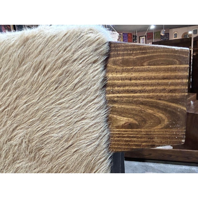 Animal Skin Contemporary Hair on Hide Ottoman For Sale - Image 7 of 8