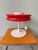 Orion Red Opaline Glass White Metal Table Lamp by Staff & Schwarz for Staff Leuchten, Germany, 1960s For Sale - Image 3 of 18