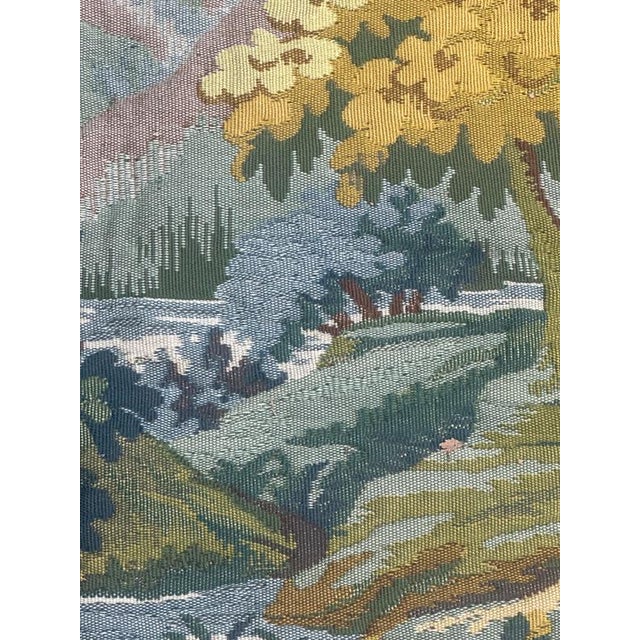 Vintage French Verdure Jacquard Tapestry in the style of Aubusson, 1970s For Sale - Image 18 of 18