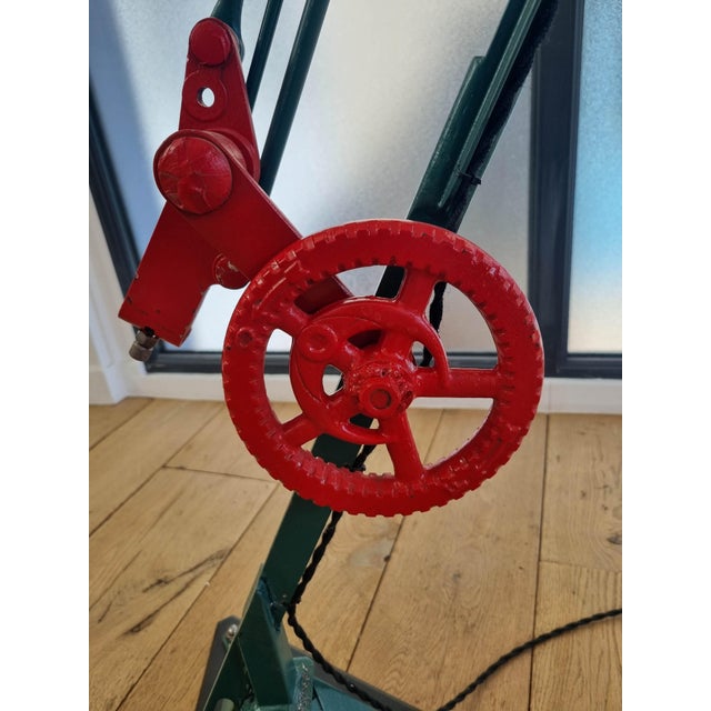 Metal Industrial Green Architectural Lamp For Sale - Image 7 of 17