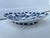 Modern Vintage Footed Blue Onion Bowl Blue and White Diamond Shape Bowl Signed For Sale - Image 3 of 7