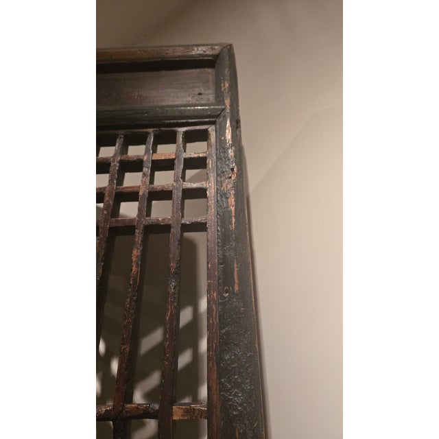 Chinese Antique Six - Panel Wooden Screen For Sale - Image 10 of 10