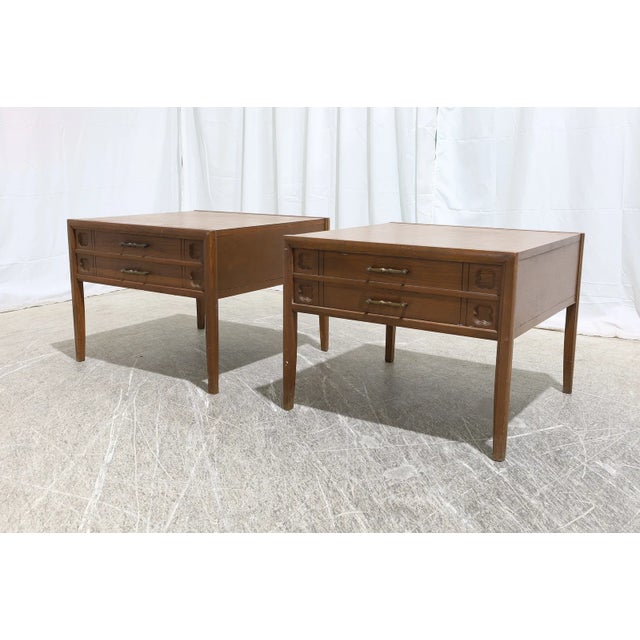 Mid-Century Modern Mid Century Nightstands or End Tables by Mersman - Pair For Sale - Image 3 of 11