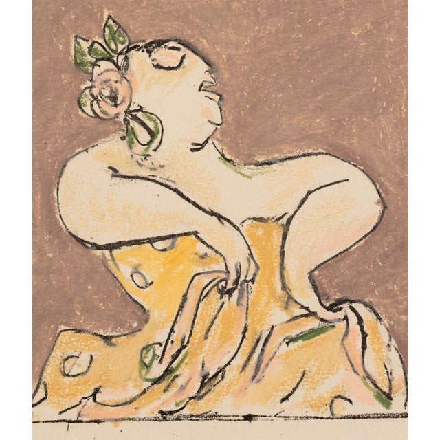 Manfred Schwartz (American, b. Poland, 1909-1970), Flamenco Dancer, Lithograph and Pastels on Paper, three dancing figures...