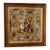 Antique Victorian Needlepoint “Jacob’s Coat” Scene in Mahogany & Gilt Frame For Sale