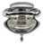 Large Space Age Smoked Glass and Chrome Ceiling Light from Hillebrand Leuchten, Germany, 1970s For Sale
