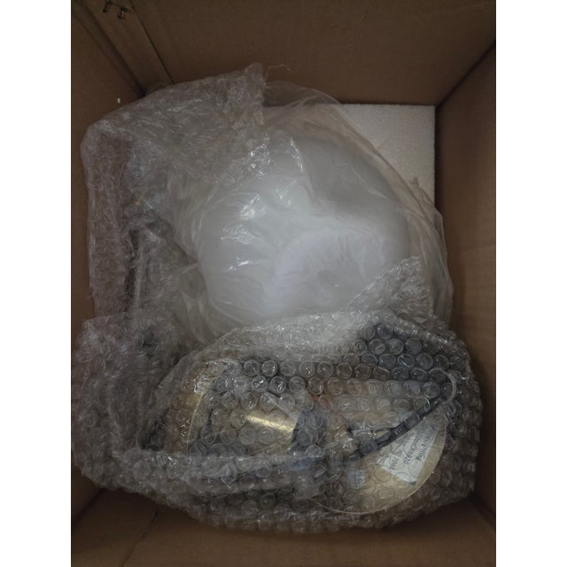 Stone Lighting Pd650 Morph 8" Pendant Light – Satin Brass & Clear Crystal Glass – New Open Box For Sale - Image 4 of 6