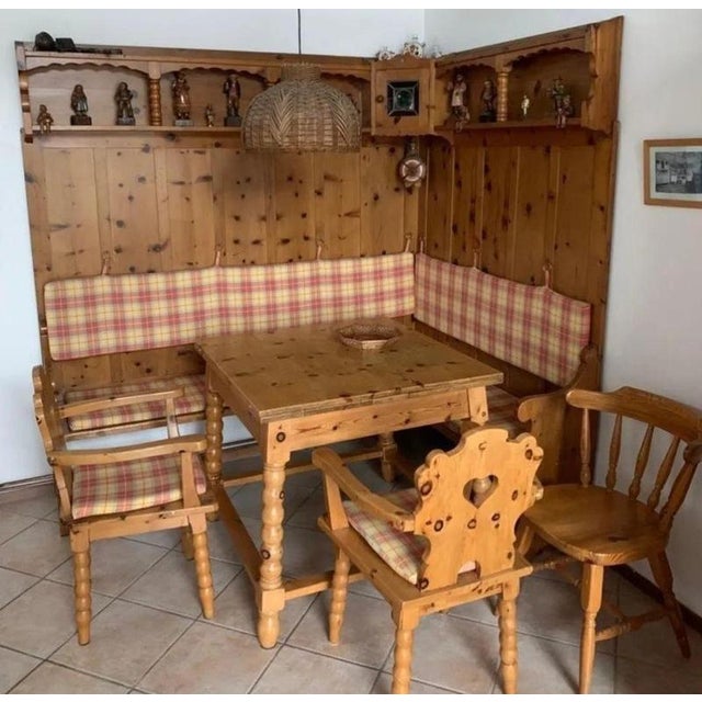 Tiroler dining group / table / 2 armchairs /corner panels and corner bench 1950s