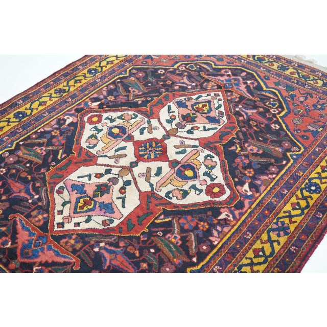 Traditional Antique Bakhtiari Rug 5'0'' X 6'4'' For Sale - Image 3 of 11
