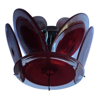 Murano Mazzega Style Glass Wall Sconce For Sale