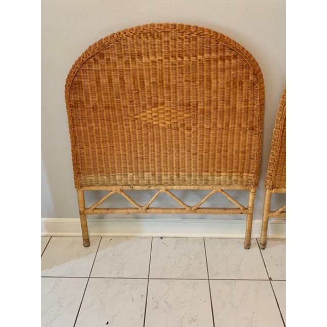 Vintage Wicker Twin HeadboardsA Pair Chairish