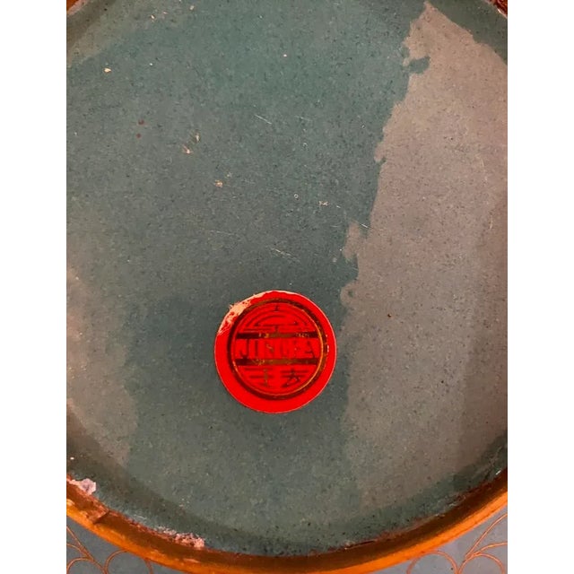 Jingfa Late 20th Century Cloisonné Dragon Plate For Sale - Image 4 of 11