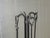 Set of Three Vintage French Country Black Iron Fireplace Tools Plus Poker Tool For Sale In Los Angeles - Image 6 of 17