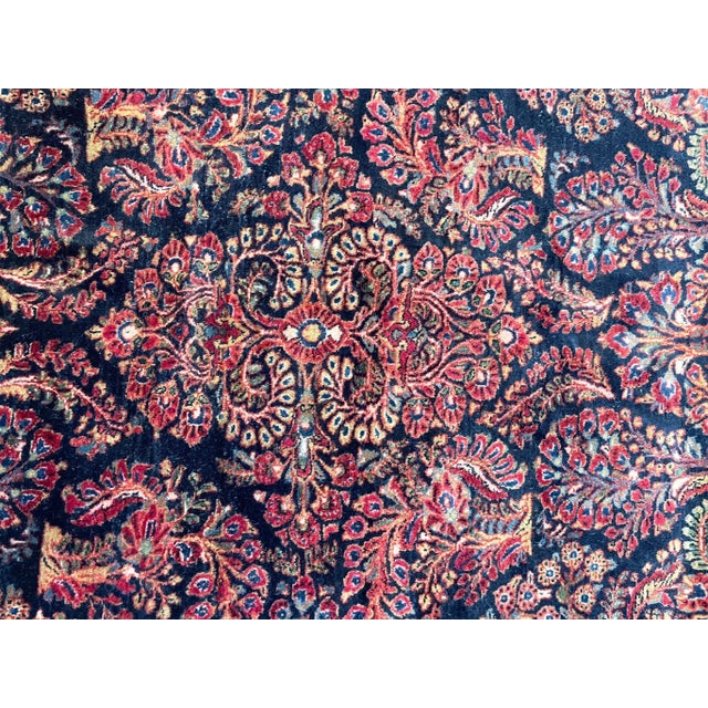 Textile Antique Persian Mohajeran Sarouk Carpet, 6' X 8'6" For Sale - Image 7 of 12
