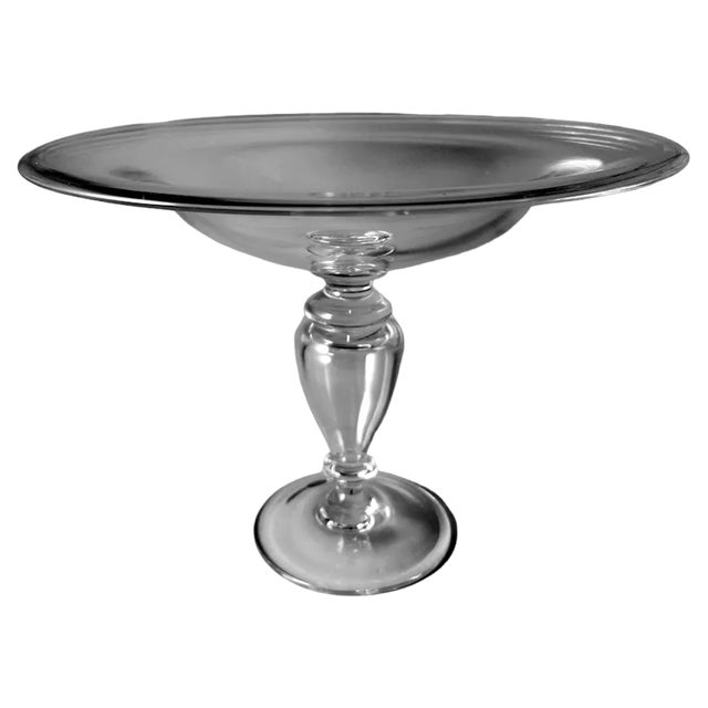 Art Deco Italian Crystal Table Centerpiece, 1984 For Sale