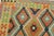 Kilim Rug 4'3'' X 5'9'' Multicolor Wool Handwoven Oriental Carpet For Sale In Philadelphia - Image 6 of 12