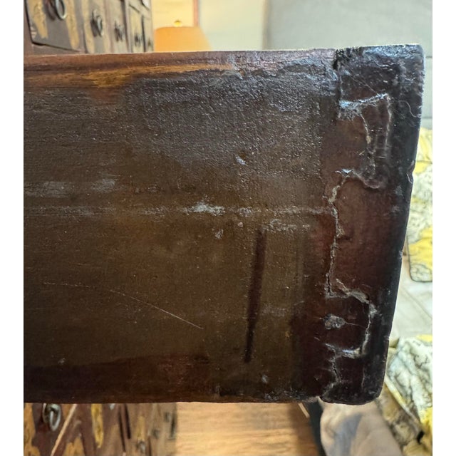 Monumental Vintage Chinese Apothecary Cabinet With Brass Hardware (74” H) - 80 Drawers For Sale - Image 9 of 12