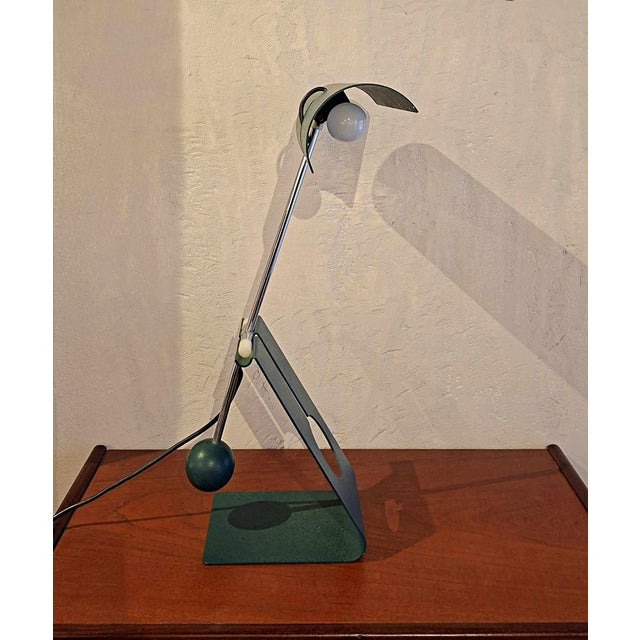 Green Picchio Table Lamp by Mauro Martini for Fratelli Martini, 1970s For Sale - Image 8 of 10
