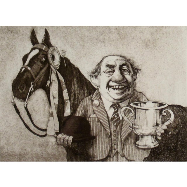 Figurative Charles Bragg The Equestrian C. 1975 Reproduction Print For Sale - Image 3 of 7