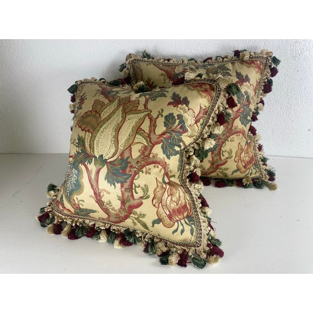 2020s Vintage Tully and Marr Classic English Cotton Print Pillows/a Pair. For Sale - Image 5 of 9