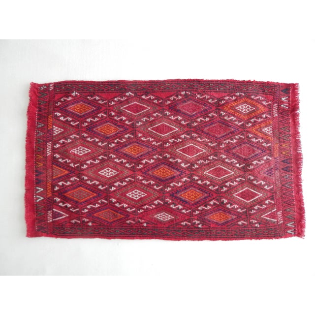 Small Turkish Jajim Kilim Rug 1'10" X 3'1" 22'' x 37'' / 56 x 94 cm Hand woven with high quality pure wool Excellent...