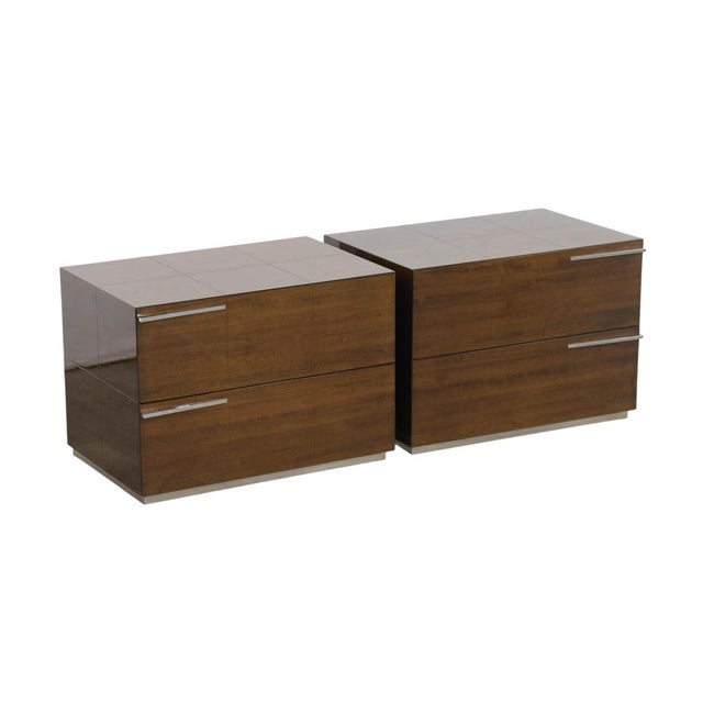 Contemporary Cantoni Night & Day 2-Drawer Nightstands, Pair For Sale - Image 3 of 8