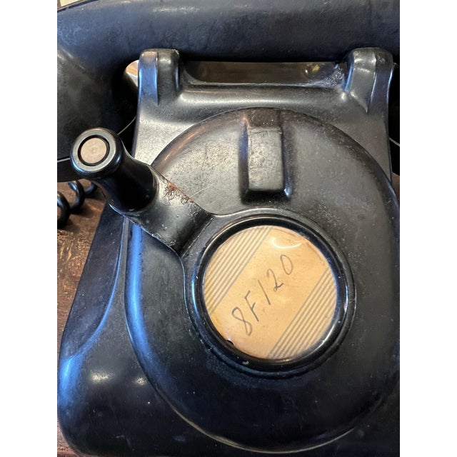 Early 20th Century Black Cranked Bakelite Hotel Phone For Sale - Image 4 of 9