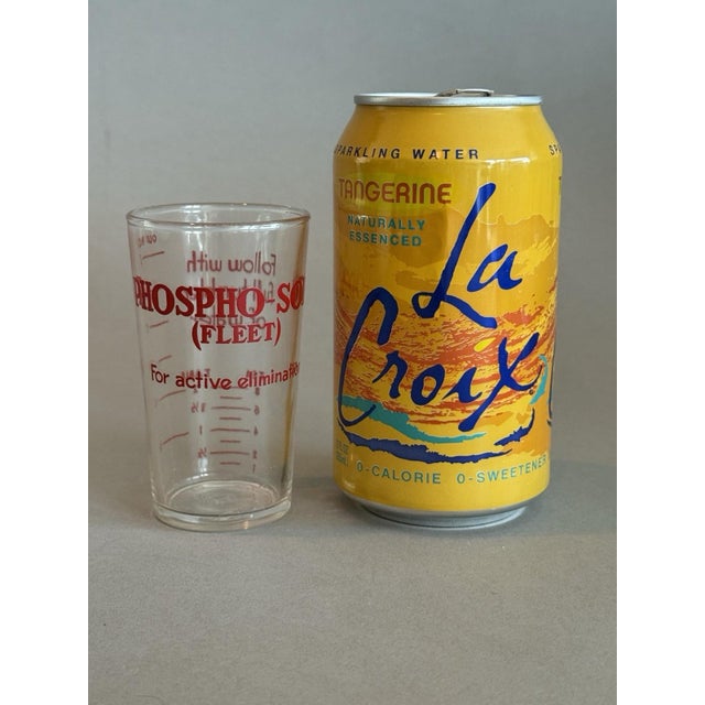 Vintage Medical Glass Phospho-Soda (Fleet) Shot Glass Measuring Cup For Sale In Tampa - Image 6 of 7