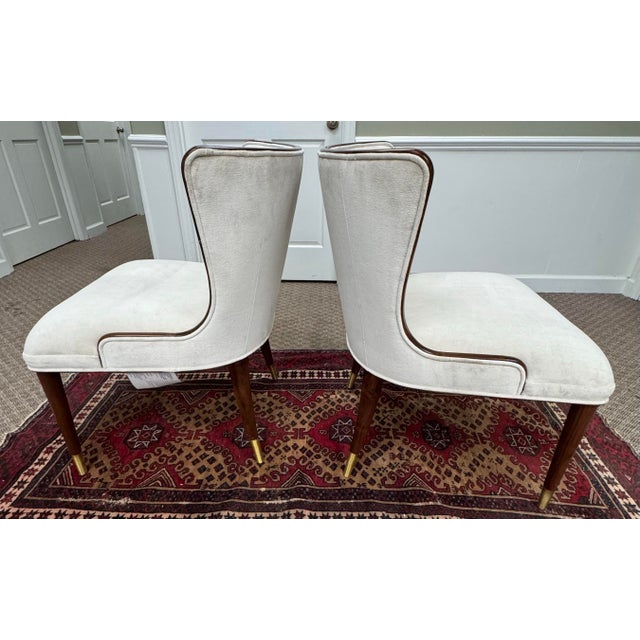 Barbara Barry Barbara Barry Collection Marino Walnut Dining Chair, Set of 2 For Sale - Image 4 of 10