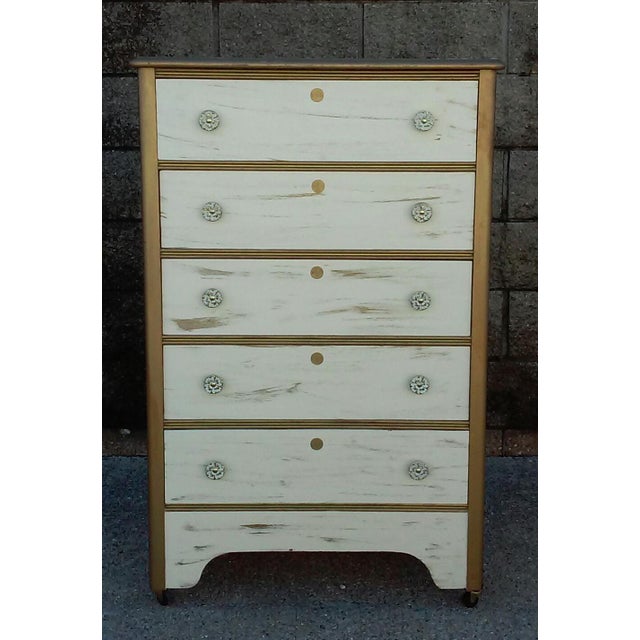 Antique Shabby Painted Chest Of Drawers Chairish