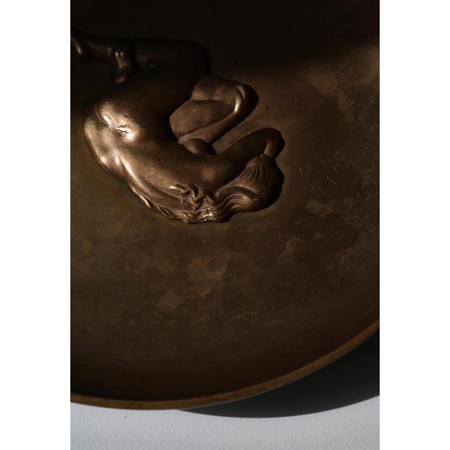 1930s Large Danish Modern Tinos Tray in Patinated Bronze, 1930s For Sale - Image 5 of 14