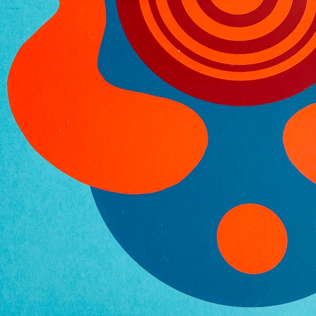 Vintage Geometric Abstract Serigraph by Cabello For Sale In San Francisco - Image 6 of 15