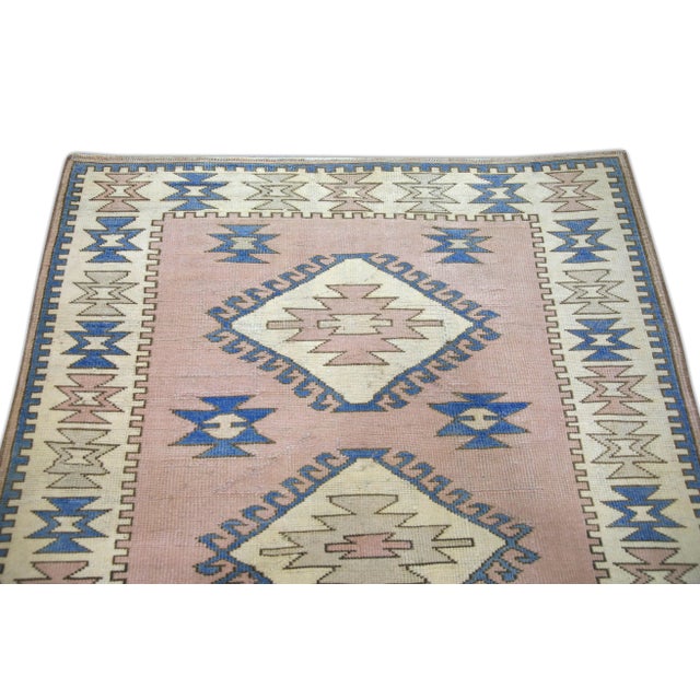 Vintage Turkish Rug 4'3" x 5'9" For Sale - Image 4 of 6