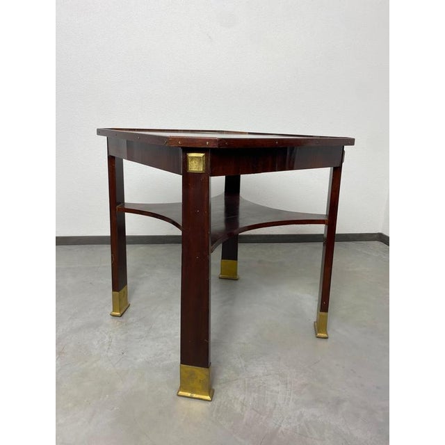 Jugendstil coffee table by Adolf Loos for F.O.Schmidt in original vintage condition with signs of use. This piece is...