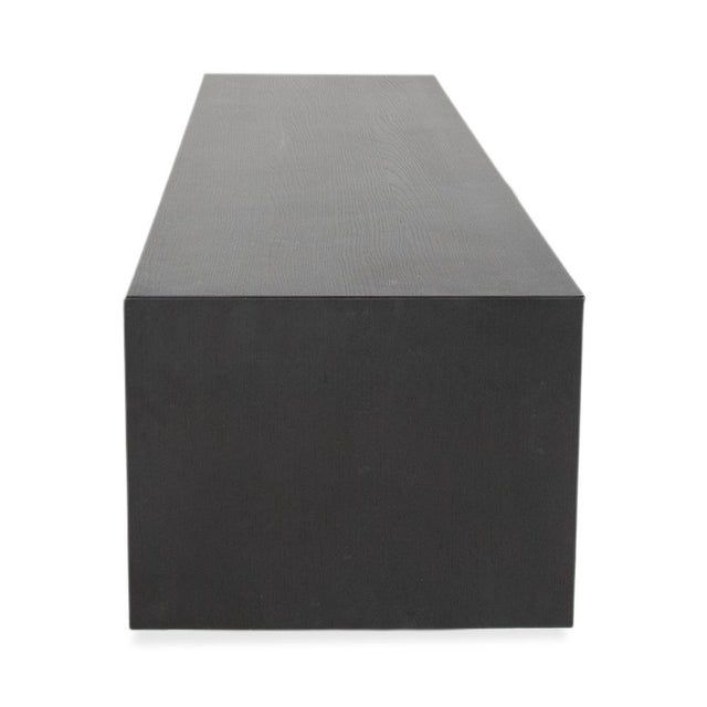 Lampo Wooden Sideboard in Black Brown Petrol Green by San Giacomo For Sale - Image 13 of 14