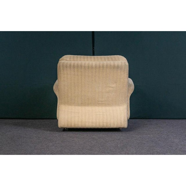Mid-Century Beige Fabric Chair For Sale - Image 6 of 18